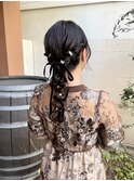 結婚式アレンジ/お呼ばれヘア/編み込みアレンジ