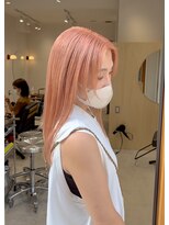 スタン 渋谷(Stam)&nbsp;オレンジベージュペールオレンジレイヤーハイトーンブリーチ渋谷