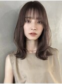 【PARK】モカベージュ×くびれミディアムレイヤー