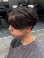 ジーニー 千葉(GENiE)&nbsp;ウルフ/アッシュブラック/カルマパーマ/ベリーショート/古荘竜生