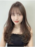 似合わせ顔周りカット/韓国ヘア/透明感カラー