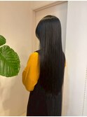 黒髪シャインストレートロング