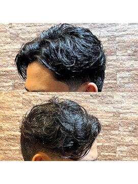 アールドボーテ 理容室(R de Beaute) 銀座 七三分け ウェーブパーマ