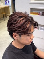 メンズヘアフェイス(Men's hair FACE。)&nbsp;フェザーパーマ/ハイライトカラー/メンズパーマ
