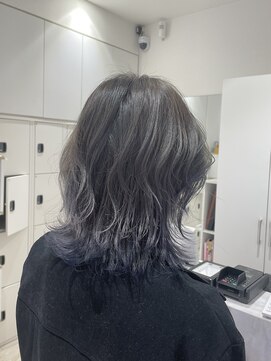 ケンジ 平塚 アネッタ(KENJE annetta) アッシュグレー＆インナーブルー