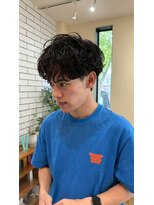 シフト(SHEEFT) バーバースタイルアップバングボリュームアップ黒髪メンズヘア