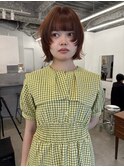 layer bob×orange brown