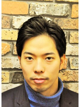 ヒロギンザ 浜松町店(HIRO GINZA) ツーブロックビジネスショートレイヤーかき上げコンマヘア