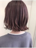 ☆chouchou切りっぱなしボブ×ピンクベージュカラー20代30代40代