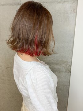 アヴァンス 光明池店(AVANCE.) インナーカラー　切りっぱなしボブ