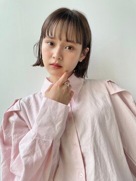 デート 下北沢(DATE) インナーカラー/ダブルカラー/ミルクティーベージュ/ボブ