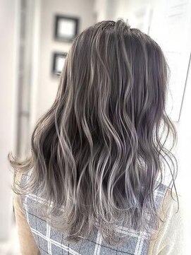 オーブ ヘアー クレア 春日店(AUBE HAIR crea) 【AUBE HAIR】エアタッチハイライト_ネイビーグラデーション