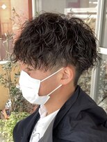 メンズヘアトーキョー(MEN'S HAIR TOKYO)&nbsp;スパイラルパーマ/ツーブロック/黒髪/艶髪