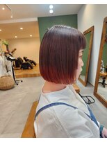 ヨハク(yohak)&nbsp;毛先カラー×オレンジベージュ