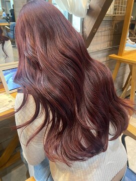 アグ ヘアー ダリア 喜多方店(Agu hair dahlia) 《ブリーチなし！》かわいい暖色カラー×艶髪ロングレイヤー
