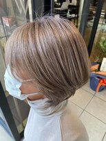 サンタフェ 柳津店(Santa'Fe)&nbsp;Santa'Fe式脱白髪染め白髪ぼかしカラー[ビフォーアフター]