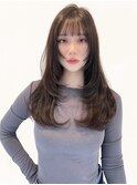 前髪 こなれミディ イメチェン ウェーブパーマ 韓国マッシュ