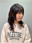 顔周りワンポイント/セミロング