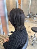 ホネン(honen)&nbsp;ぱっつんミディアム＊オリーブカラー 薬院/天神