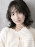 黒髪/ボブルフ/ネビージュ/小顔/ワンレン/髪質改善/前髪/高崎33