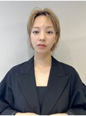 ボブ/ブロンド/ショートカット/ケアブリーチ/似合わ/透明感