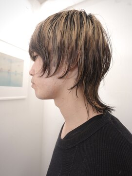 レコ(LECO) ケアブリーチハイトーンメンズベージュデザインカラーウルフヘア