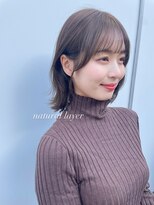ノラ ヘアーサロン(NORA HAIR SALON)&nbsp;ナチュラル小顔前髪あり後れ毛サイドバング結べるボブくびれヘア