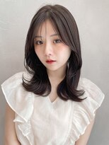 アグノス 青山(Agnos)&nbsp;イメチェン 前髪 ピンクベージュ ブラウン レイヤーカット