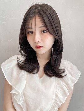 アグノス 青山(Agnos) イメチェン 前髪 ピンクベージュ ブラウン レイヤーカット