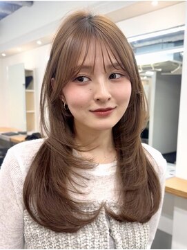 アビー 福岡天神(ABBEY) ロングヘアレイヤーカット前髪カット髪質改善トリートメント