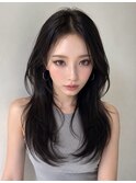 韓国ヘアレイヤーカット髪質改善暗髪SAYAKA