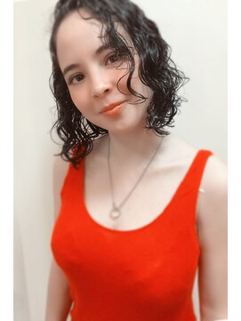 ラウンジ モリオ イケブクロ(Lounge MORIO Ikebukuro) 【morio池袋】ダークトーン前上がりウェーブボブ