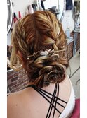 フラワー風ヘアアレンジ