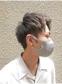 ♪小口真裕紀♪ツーブロックアップバングシルバーアッシュ