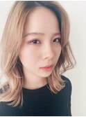 髪質改善・韓国・ショート・ベージュハイライトインナーカラー