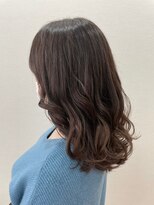 モルニ(MORNI)&nbsp;アディクシーカラー_マロンベージュ Aラインボブ かきあげ