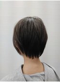 ダークブラウンマニッシュ透明感小顔ショートウルフ20代30代