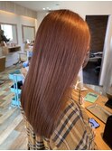 ベージュロング髪質改善綺麗20代ナチュラル透明感