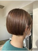 [ホリスティック施術]ミニボブ☆グレージュカラー☆