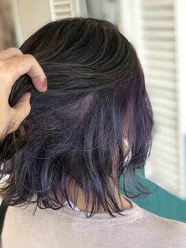 スナリー(Snaly) インナー/ブルーバイオレット/アッシュベージュ/白髪ぼかし