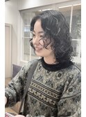【松戸 藤原】黒髪ミディアムパーマ大人かわいい