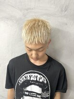 メンズサロンロス(LOSS)&nbsp;ホワイトブロンド×ベリーショート