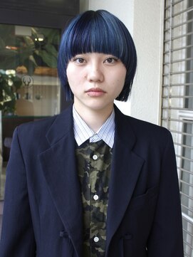 オーオ シカシカ(OOO YY) マッシュボブ×デザインカラー/バングカラー