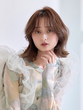 オーバーヘアー 枚方店(over hair) 【over hair】ヘーゼルブラウンカラー×ふんわりくびれボブ