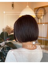 シーソー(SEA SAW)&nbsp;ボブ/ショート/ダブルイルミナカラー/ハイトーン/タッセルボブ