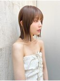 Aimee 町田　切りっぱなしボブ×ナチュラルベージュ
