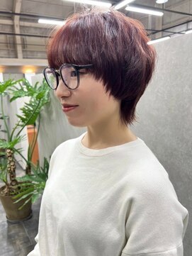 オズ 安積店(OZ) 安積くびれショートボブハイトーンボブミルクティーベージュ30代