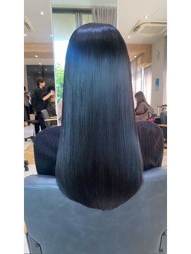 ジーナ 福岡天神(Zina) Dark Bluege × オージュア7STEP髪質改善トリートメント