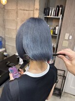 ラフィット 香椎(lafit)&nbsp;ブリーチカラー×ダブルカラー×髪質改善トリートメント×ブルー