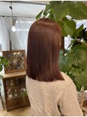 髪質改善ピンクラベンダーカラー
